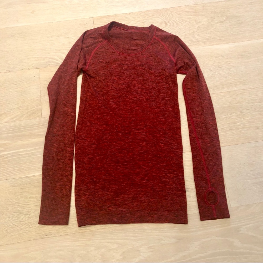 Lululemon maroon long sleeve shirt